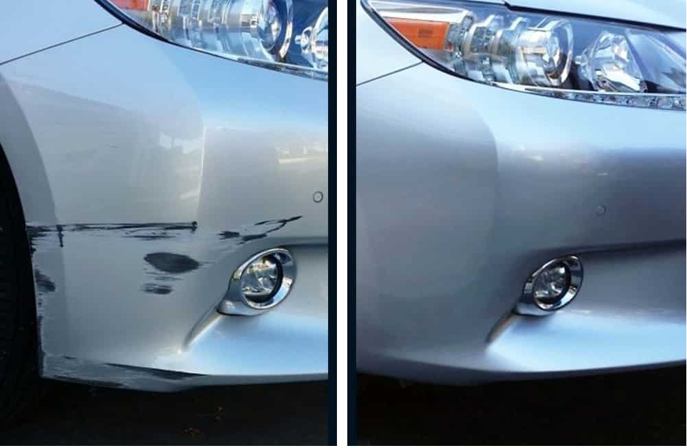 cosmetic damage repair- bumper repair and repaint
